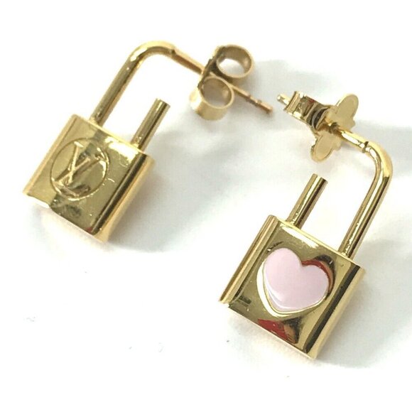 Auth LOUIS VUITTON M01420 Pierce-Kaduna Heart Accessories Pierce - Picture 4 of 6